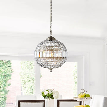 Georgina Crystal/Metal LED Pendant - JONATHAN Y